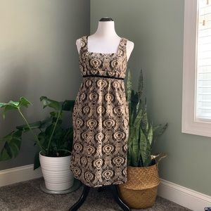 Black & Gold Sleeveless Cocktail Rosario Dress with Pockets